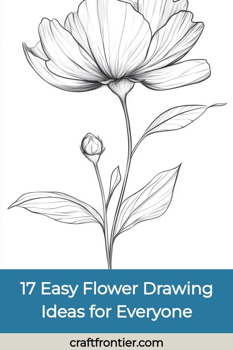 Kids love flower drawings because they are easy to start and full of creative potential. Begin with simple flowers like sunflowers, sketching their form with a pencil. Add whimsical touches, such as faces or fun patterns, and experiment with different styles like abstract or realistic. These drawings help kids practice their fine motor skills while boosting their creativity and artistic expression. How To Draw Botanicals, How To Draw Botanicals Step By Step, How To Draw Whimsical Flowers, Easy Flower Line Drawing, Floral Outline Drawing, Flowers To Draw, Flower Drawing Ideas, Easy Flower Drawings, Botanical Line Drawing