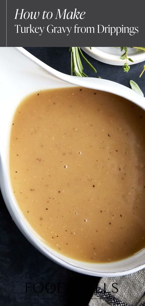 Get ready to elevate your holiday feast with our easy homemade Turkey Gravy recipe, made right from flavorful drippings! This smooth, rich gravy, made with just a handful of simple ingredients, is the perfect finishing touch for your turkey, mashed potatoes, and stuffing — and since it’s such a quick recipe, you’ll have this easy, velvety gravy ready in nearly no time. Simple Turkey Gravy Recipe, Easy Turkey Gravy Recipe, Easy Turkey Gravy, Gravy Recipe Easy, Gravy Thanksgiving, Turkey Gravy Recipe Easy, Make Ahead Turkey Gravy, Best Turkey Gravy, Turkey Gravy From Drippings