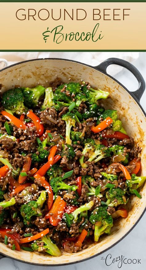 ground beef and broccoli with a mix of vegetables Ground Beef And Broccoli, Easy Ground Beef Recipes, Beef Broccoli, Healthy Ground Beef, Ground Beef Recipes Healthy, Easy Ground Beef, Beef And Broccoli, Dinner With Ground Beef, Ground Beef Recipes For Dinner