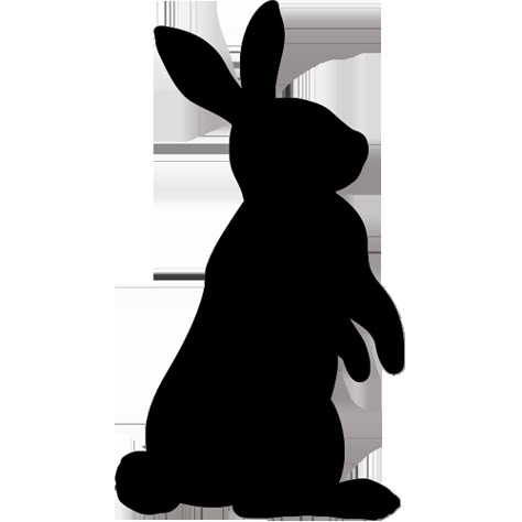 Rabbit Silhouette Black Rabbit Illustration, Rabbit Sticker, Rabbit Silhouette, Easter Festival, Bunny Silhouette, Black Rabbit, Rabbit Rabbit, Sticker Png, Easter Projects