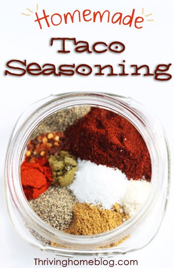 taco seasoning recipe Mild Taco Seasoning, Homemade Taco Seasoning Mix, Mix In A Jar, Taco Seasoning Mix, Thriving Home, Taco Seasoning Recipe, Spice Cabinet, Homemade Spices, Homemade Seasonings