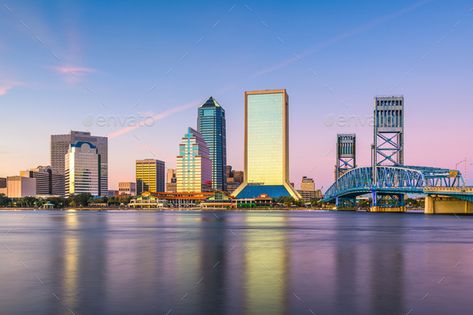 Jacksonville Skyline, Urban Watercolor, Illustrator Ideas, Usa Skyline, Skyline Tattoo, Skyline Drawing, Business Printables, City Vector, City Silhouette