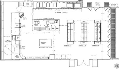 Convenience Store Floor Plan, Convenience Store Layout, Store Floor Plan, Store Plan, Large Floor Plans, Store Layout, Home Design Floor Plans, Floor Plan Layout, Front Entry Doors