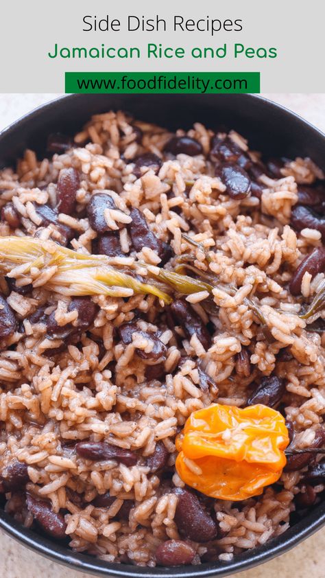 Jamaican Rice And Peas Recipe, Rice And Peas Jamaican, Rice And Peas Recipe, Recipes Jamaican, Jamaican Rice And Peas, Peas And Rice, Jamaican Rice, The Caribbean Islands, Jamaican Cuisine