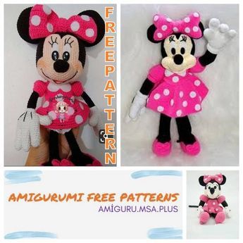 Amigurumi Minie Mouse Free Crochet Pattern Minnie Mouse Amigurumi Free Pattern, Minnie Crochet Pattern, Free Minnie Mouse Crochet Patterns, Mini Mouse Crochet Pattern Free, Crochet Minnie Mouse Amigurumi Free Pattern, Crochet Minnie Mouse Free Pattern, Minnie Mouse Crochet Pattern Free, Minnie Mouse Crochet Pattern, Disney Haken