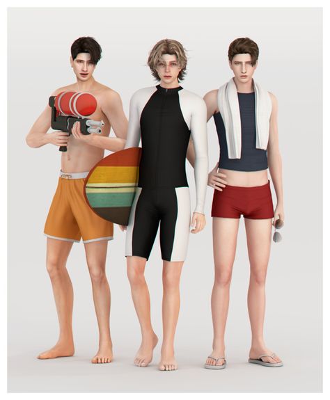 🌅 Summertide Boys Collection 🌅 Infant Sims 4, Sims 4 80s, Cc Male Clothes, Sims 4 Men Cc, Alpha Sims, Sims 4 Cc Male, Sims 4 Kids Cc, Male Swimwear, Sims 4 Male Clothes