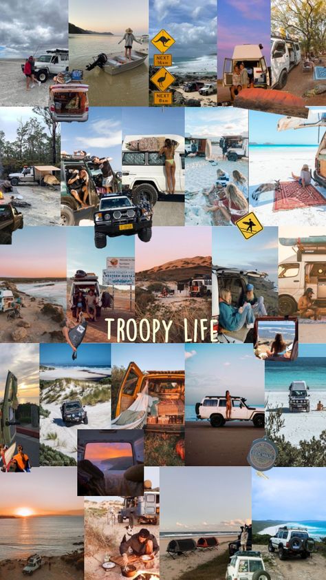 I love travel #troopy #australia #camping #travel #beach #swag #sandy #salty #ineedacampingboyfriend #saltygranola #sunsets #ilovelife Love Travel, Travel Beach, Camping, I Love, Australia, Travel