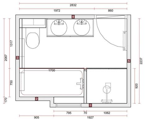 Small Bathroom Floor Plans With Both Tub And Shower DE3 Small Bathroom Floor Plans, Small Bathroom With Tub, Bathroom With Tub, Small Bathroom With Shower, Small Bathroom Layout, Modern Small Bathrooms, Simple Bathroom Decor, Bathroom Plan, Bathroom Layouts