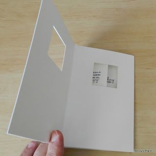 peek-a-boo card.  These are wonderful cards that have a sliding section that moves when you open and close them. - tutorial - bjl Cool Greys, Cosy Fireplace, The Letter M, Card Making Templates, Stamp Tutorial, Card Folds, Card Making Tips, Scrapbooking Techniques, Card Crafts