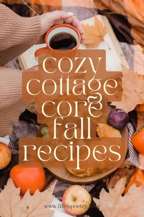 Are you ready to fill your home with the aroma of fall and your heart with the comfort of homemade meals? Cottagecore Fall Recipes, Cottagecore Dinner Recipes, Vintage Fall Recipes, Autumn Food Ideas, Autumn Food Recipes, Vintage Halloween Recipes, Cottage Core Fall, Cottagecore Baking, Autumn Playlist