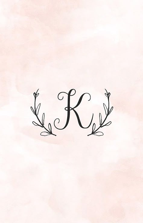 laurel monogram letter K K Profile Picture Letter, K Pictures Letter, The Letter K Design, K Wallpaper Letter Iphone, K Alphabet Wallpaper, Intial K, K In Cursive, K Wallpaper Letter Aesthetic, K Letter Wallpaper