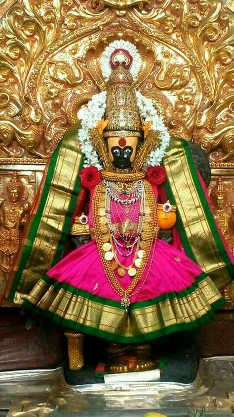 Kolhapur Mahalakshmi Maa Mahalaxmi Hd Wallpaper, Navratri Bhajan, God Lakshmi, Dandiya Dance, Dasara Wishes, Mahalaxmi Kolhapur, Navratri Devi Images, Tripura Sundari, Goddess Mahalakshmi