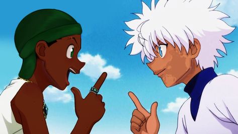 Black Killua, Blasian Anime, Blasian Edits, Blk Edits, Poc Edits, Black Edits, Black Anime Guy, Anime Picture Hd, Black Inspiration