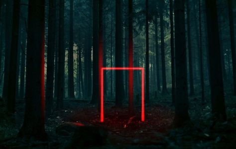 Oxenfree Aesthetic, Neon Forest, Oxenfree, Forest Decor, Mystical Forest, Lighting Concepts, Fantasy Forest, Film Inspiration, Dark Forest