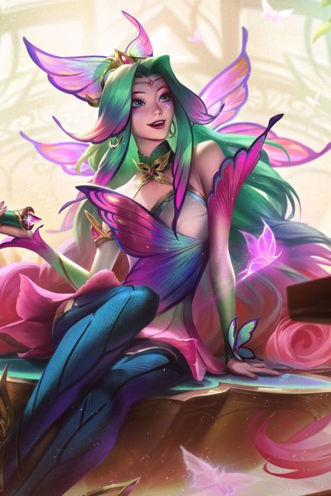 Faerie Court Seraphine Leagues of Legends Faerie Court, League Of Legends Poster, Champions League Of Legends, Lol Champions, League Of Legends Game, Legend Games, Kushina Uzumaki, League Of Legends Characters, Splash Art