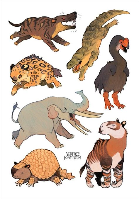 Ancient Animals, Prehistoric Art, Paleo Art, Creature Drawings, Extinct Animals, Dinosaur Art, Charles Darwin, Prehistoric Creatures, Fantasy Creatures Art