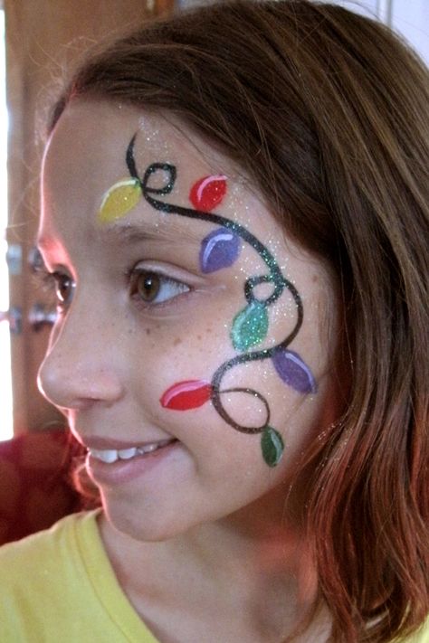 Cool Face Paint, Christmas Face Painting, Cheek Art, Face Paints, Face Painting Easy, Winter Face, Kids Face Paint, Tree Faces, Christmas Carnival