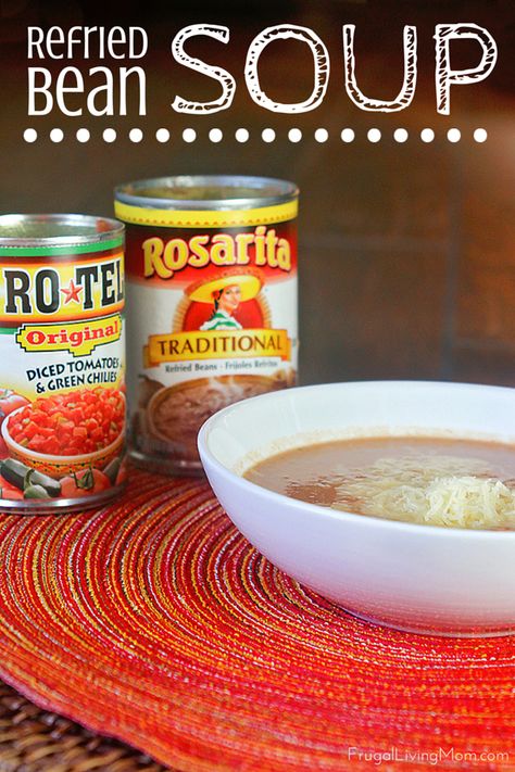 This Post Contains Affiliate Links - Disclosure PolicyThis shop has been compensated by Collective Bias, Inc. and its advertiser. All opinions are mine alone. #YesYouCAN #CollectiveBias This time of year I need quick, easy and comforting meals. My family is so busy with the holidays that I often don’t have a ton of time to … Refried Bean Soup, Full Liquid Diet, Bariatric Recipes Sleeve, Liquid Diet Recipes, Vsg Recipes, Refried Bean, Diet Soup, Wls Recipes, Diet Soup Recipes