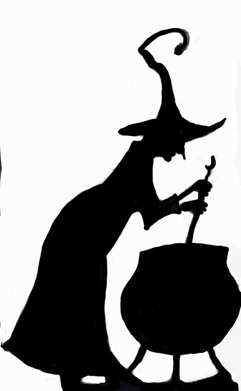 Witch Silhouette Templates, Haunted House Stencil, Hay Bale Art, Halloween Silhouette, Witch Silhouette, Minimalist Halloween, Halloween Stencils, Halloween Witch Decorations, Halloween Facts