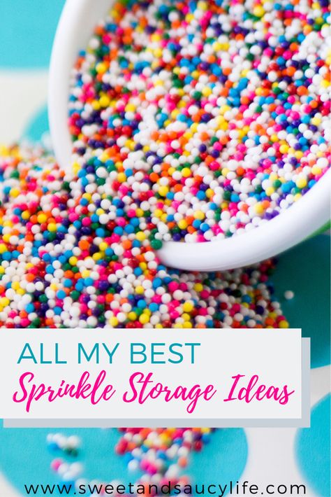 Sprinkle Storage, Baking Organization, Mason Jar Organization, Cookie Decorating Supplies, Craft Storage Box, Sweet Treats Desserts, Cookie Business, Candy Sprinkles, Royal Icing Recipe