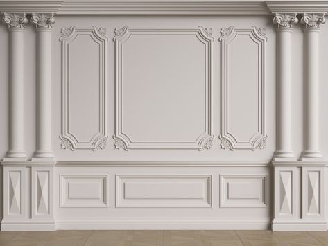 Neoclassic Wall, Pared Aesthetic, Classic Wall Panel, Ruangan Studio, Family Photo Studio, Marco Vintage, Photo Classic, European Palace, House Wall Design