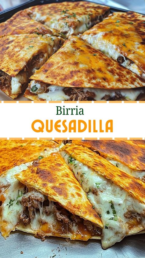 Birria Quesadilla Burris Quesadilla, Quesebirra Tacos, Birria Tacos Recipes, Shredded Steak Quesadillas, Prime Rib Quesadilla, Cheesy Birria Tacos, Sides To Go With Quesadillas, Birria Dinner Ideas, Birra Quesadilla