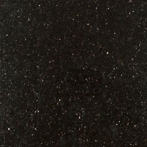 Stonemark Granite 3 in. x 3 in. Granite Countertop Sample in Black Galaxy Stonemark Granite, Blue Pearl Granite, Newage Products, Black Granite Countertops, Galaxy Black, Custom Countertops, Emser Tile, Black Galaxy, How To Install Countertops