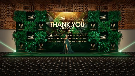 MISS EARTH VIET NAM - Thank You Party :: Behance Green Photobooth, Corporate Photo Booth, Activation Booth, Corporate Gala, Activation Ideas, Green Concept, Photo Booth Design, Corporate Event Design, Sport Events