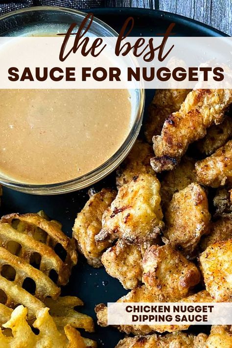 Make the best chicken nugget dipping sauce at home! It's rich, creamy, and tangy, with sweet and smoky notes perfect for dipping chicken nuggets and fries. My homemade Chick-fil-A sauce uses 5 simple ingredients and is ready in less than 5 minutes. Mix it in a bowl and you're good to go! Nugget Dipping Sauce, Chicken Nugget Dipping Sauce, Chicken Nuggets Sauce, Chicken Nuggets And Fries, Nuggets And Fries, Best Sauce Recipe, Easy Sauce Recipe, Dipping Sauces For Chicken, Chick Fil A Sauce