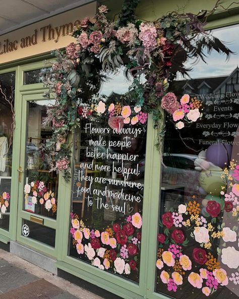 Thank you for our window @inkypickles we absolutely love it ♥️ Spring Retail Window Displays, Flower Shop Window, Market Booth, Spring Window, Retail Windows, Window Displays, Shop Window, Window Display, Flower Shop