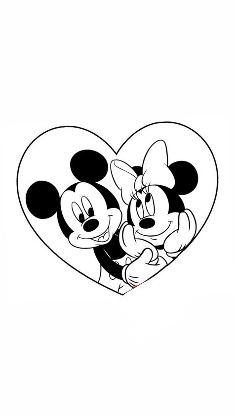 Mickey And Minnie Clipart, Mickey And Minnie Drawings, Mickey Tattoo, Minnie Mouse Drawing, Mickey And Minnie Kissing, Simpson Wallpaper Iphone, Mickey Mouse And Minnie Mouse, Idee Cricut, Minnie And Mickey