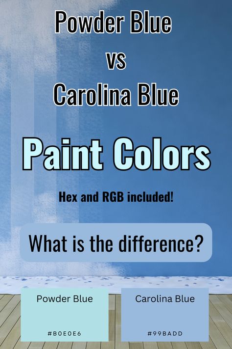 Dive into the realm of serene blues! Discover our article comparing Powder Blue and Carolina Blue paint colors. Unveil their calming subtleties, from delicate softness to vivid clarity. Learn how to infuse your space with the tranquil charm of these shades, creating an ambiance that exudes both peacefulness and a touch of coastal inspiration. Carolina Blue Paint Color, Blue Paint Color, Coastal Inspiration, Shades Of Peach, Blue Paint Colors, Brushed Nickel Hardware, Slate Tile, Grey Carpet, Painting Trim