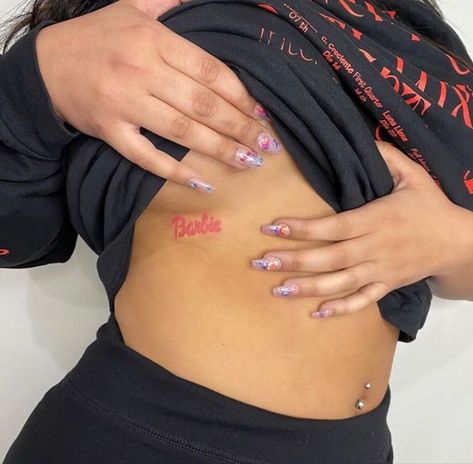 Underboob Tattoos, Barbie Tattoo, Feminine Tattoo Sleeves, Pretty Hand Tattoos, Underboob Tattoo, Black Girls With Tattoos, Pretty Tattoos For Women, Tattoos For Black Skin, Red Ink Tattoos