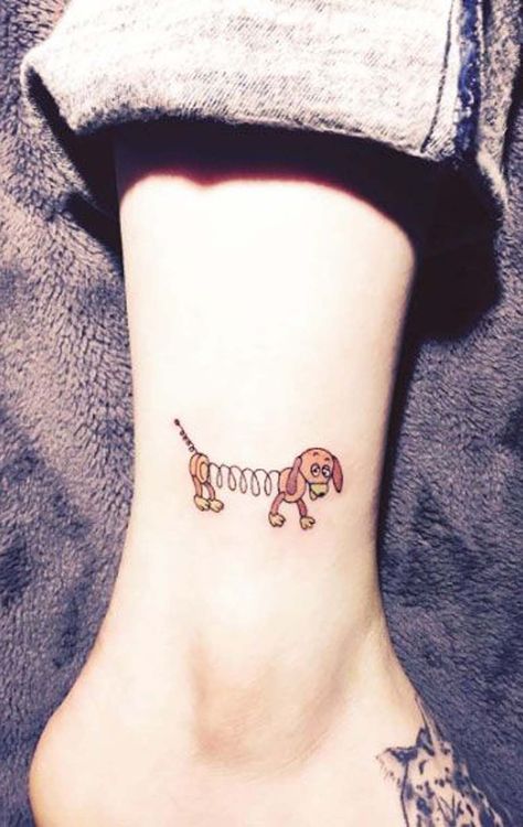 30+ Unique Disney Tattoo Ideas for Women Tiny Disney Tattoo, Cute Disney Tattoos, Toy Story Tattoo, Ankle Tattoo For Girl, Story Tattoo, Ankle Tattoos For Women, Shape Tattoo, Small Girl Tattoos, Disney Tattoo