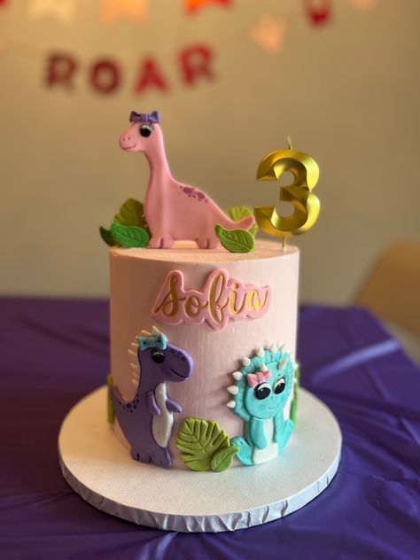 My daughter birthday cake Threerex Birthday Cake, Three Rex Birthday Party Cake, 3 Year Birthday Theme Girl Cake, 3 Rex Birthday Cake Girl, Pastel Dinosaur Cake, Three Rex Birthday Party Girl Cake, Girl Three Rex Birthday Party, 3 Rd Birthday Cake, Three Rex Girl Birthday Party