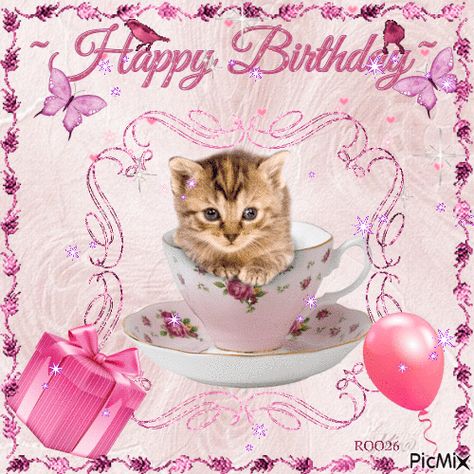 Tita Core, Happy Birthday Cats Cute, Happy Birthday Kittens Funny, Happy Birthday Kittens, Happy Birthday Cat Gif, Happy Birthday Cute Gif, Birthday Wishes With Cats, Happy Birthday Kittens Cute Cats, Cats Happy Birthday