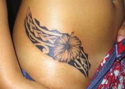 Hip Tattoos And Designs-Popular Hip Tattoos And Ideas-Hip Tattoo Pictures | hubpages Computer Tattoo, Ta Moko Tattoo, Wildflowers Tattoo, Tato Maori, Hawaiian Flower Tattoos, Hip Tattoo Designs, Tattoo Son, Island Tattoo, Hibiscus Tattoo