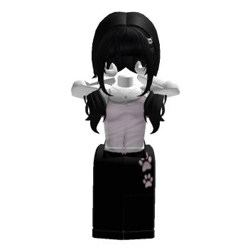 Evade Roblox Avatars R15, Kawaii Core Roblox Avatar, Roblox Avatars Headless, Music Pfps, Cutecore Roblox Avatars, Cute Roblox Avatar Ideas, Roblox Female Avatar, Emo Roblox Outfits, Emo Fits