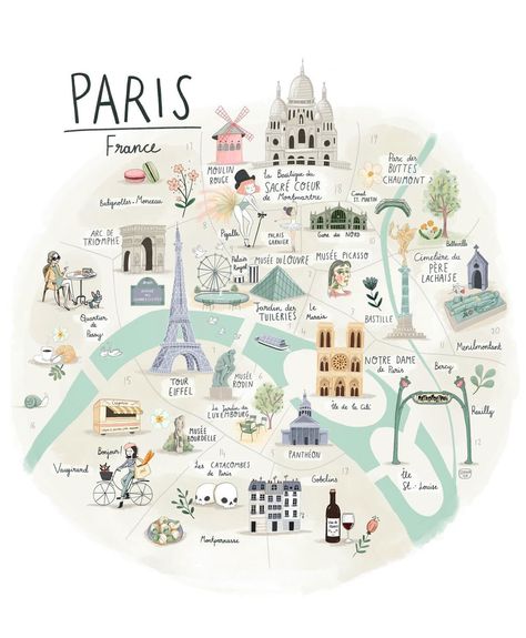 Paris Map Aesthetic, Paris Trip Planning, Barcelona Map, Maps Aesthetic, Map Of Paris, Travel Pose, Plan Paris, Travel Wall Decor, Paris Dream