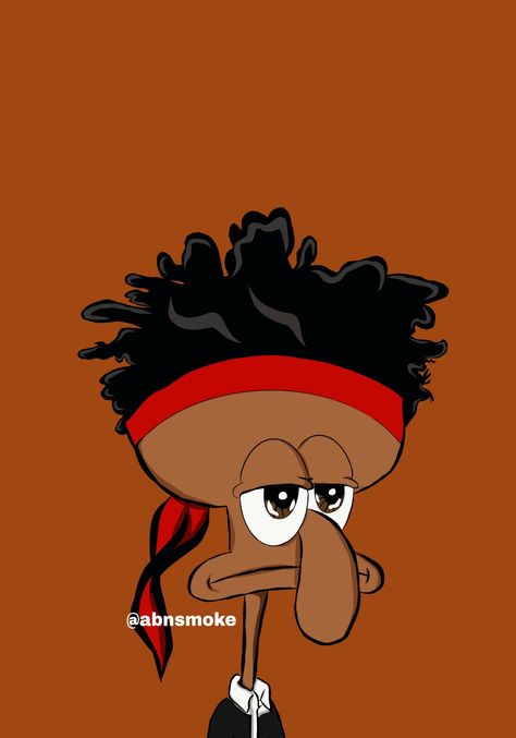 Squidward cartoon trap wallpaper Black Squidward, Trap Drawing, Cartoon Trap Art, Trap Art, Cartoon Art Drawing, Stitch Coloring Pages, Black Power Art, Cartoon Artwork, Comic Book Art Style