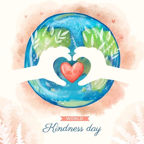 World Kindness Day Ideas, Celebration Illustration, Kindness Day, World Kindness Day, Day Illustration, Graphic Resources, Art Ideas, Vector Free, Design Ideas