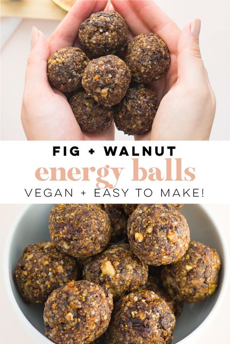 Fig Energy Balls, Vegan Snacks On The Go, Vegan Avocado Recipes, Paleo Easy, Energy Balls Healthy, Energy Bars Recipe, Healthy Snack Bars, Energy Bites Recipes, Healthy Protein Snacks