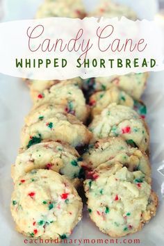 Candy Cane Frosted Sugar Cookies, Candy Cane Whipped Shortbread, Candy Cane Cookies Easy, Peppermint Shortbread Cookies Recipe, Recipes Using Candy Canes, Cookies Recipes Christmas Easy, Christmas Cookie Easy Recipe, Candy Cane Baking, Easy Cookie Exchange Cookies