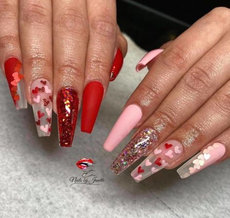 Simple Nails Design, Nails Valentine, Tips Nails, Valentines Day Nails, Nails Valentines, Valentine Nail Art, February Nails, Nail Designs Valentines, Cute Acrylic Nail Designs