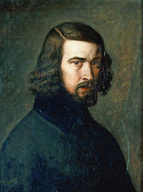 Millet - Self-portrait [1840-41] | da petrus.agricola Millet Paintings, Jean Francois Millet, Francoise Gilot, Barbizon School, St Louis Art Museum, St Louis Art, John Everett Millais, Georges Braque, Oil Painting Reproductions