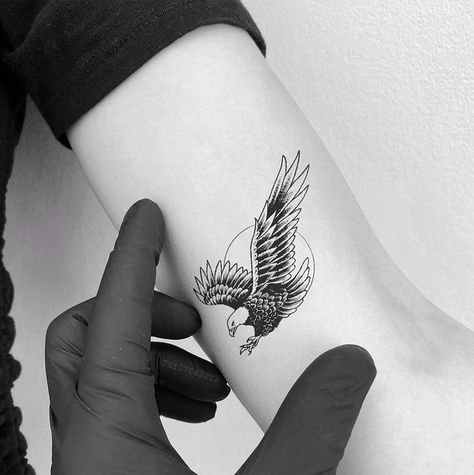 Native American Eagle Tattoo, Women Tattoo For Men, Feminine Eagle Tattoo, Small Eagle Tattoo, Personalized Tattoos, Hawk Tattoo, P Tattoo, Cute Couple Tattoos, Cool Wrist Tattoos