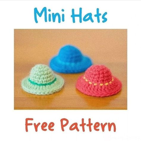 Crochet • Instagram Mini Hat Crochet Pattern Free, Mini Hat Crochet Free Pattern, Mini Crochet Hat Free Pattern, Crochet Mini Hats Free Pattern, Mini Crochet Hat, Crochet Doll Clothes Free Pattern, Mini Hats, Instagram Pattern, Crochet Lovey