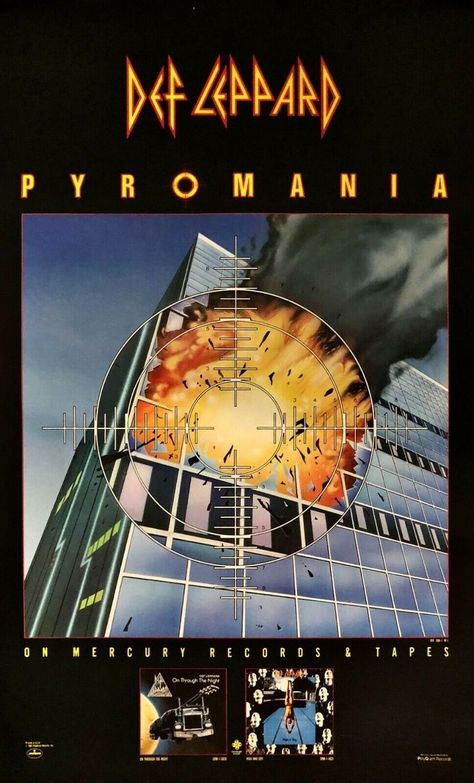 Def Leppard - PYROMANIA (USA Mercury/PolyGram, 1983) Def Leppard Poster, Def Leppard Wallpaper, Def Leppard Pyromania, Def Leppard Joe Elliot, Def Leopard, 1980s Music, Rock Band Posters, Rock Of Ages, Band Pictures