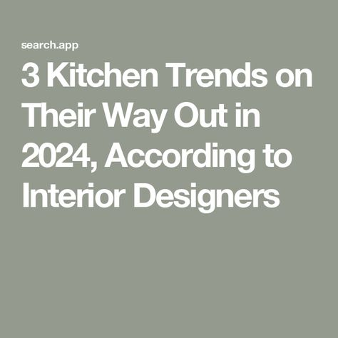 3 Kitchen Trends on Their Way Out in 2024, According to Interior Designers Big Kitchen Design, Latest Kitchen Designs, Waffle Cookies, Grilling Tips, Backsplash Designs, All White Kitchen, Benjamin Moore Colors, Big Kitchen, Kitchen Design Trends