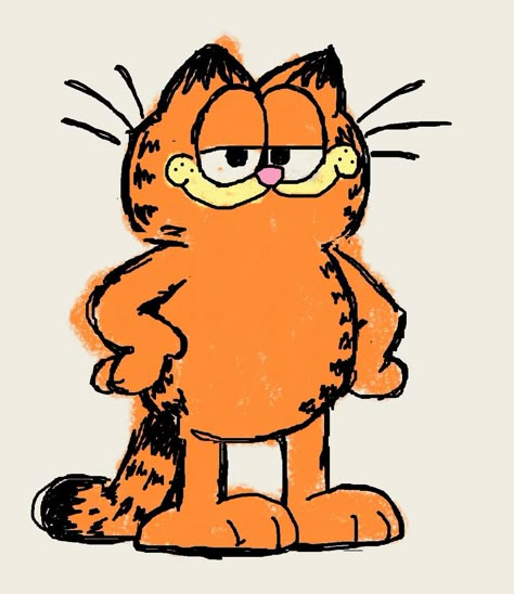 GARFIELDDDDD!!!!!!! . #art #drawing #cat #doodle #meme #memes #garfield #fyp #mouse #a Garfield Drawing Easy, Garfield Drawings, Garfield Doodle, Cute Doodles Cat, Garfield Drawing, Doodle Meme, Rock Doodles, Garfield Art, Garfield Halloween